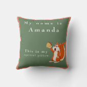 アルファベットのパーソナライズSはリス用 クッション (裏面)