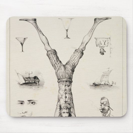アルファベットのプライマーからの手紙Y マウスパッド (正面)