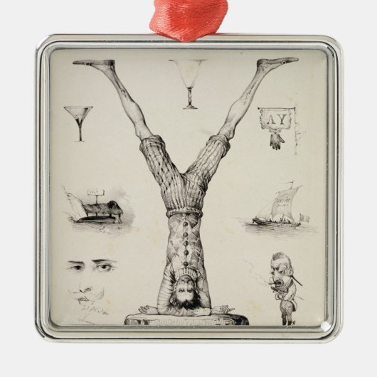 アルファベットのプライマーからの手紙Y メタルオーナメント (正面)