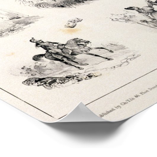 アルファベットのプライマーからの文字D, 1832 ポスター (角)