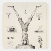 アルファベットのプライマーからの文字Y スクエアシール (正面)