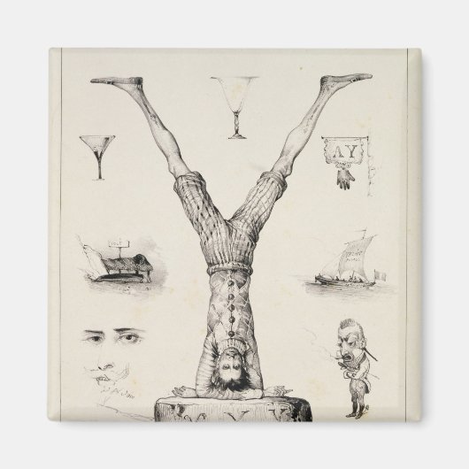 アルファベットのプライマーからの文字Y マグネット (正面)