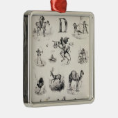 アルファベットのプライマーからのD、1832年に文字を入れて下さい メタルオーナメント (右)