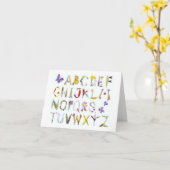 アルファベットのメッセージカード カード (黄色い花)