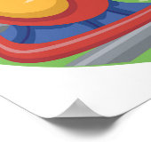 アルファベットの列車に乗った子ども ポスター (角)