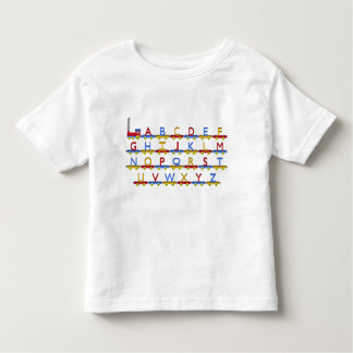アルファベットの列車 トドラーTシャツ