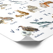 アルファベットの動物の新学期日 ポスター (角)