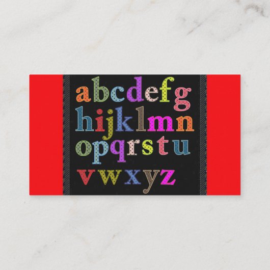 アルファベットの名刺 名刺 (裏面)