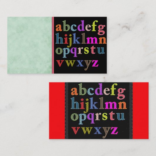 アルファベットの名刺 名刺 (正面/裏面)