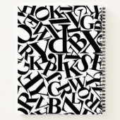 アルファベットの文字 ノートブック (裏面)