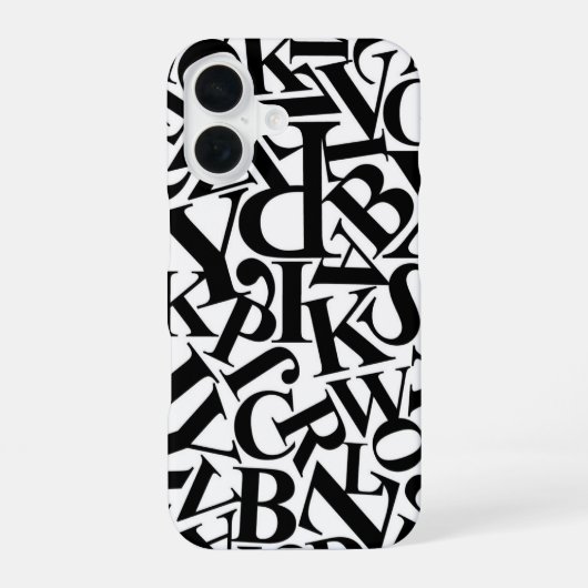 アルファベットの文字 iPhone 16ケース (裏面)