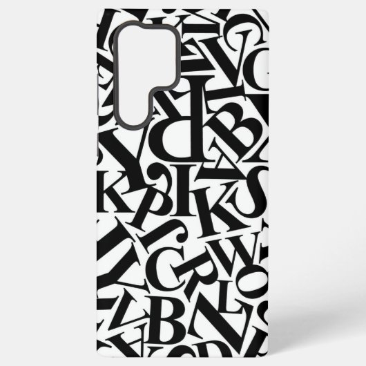 アルファベットの文字 SAMSUNG GALAXYケース (裏面)