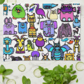 アルファベットの本のタオル キッチンタオル (折り畳み)