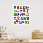 アルファベットの漫画のポスターFROM 14.95 ポスター (キッチン)