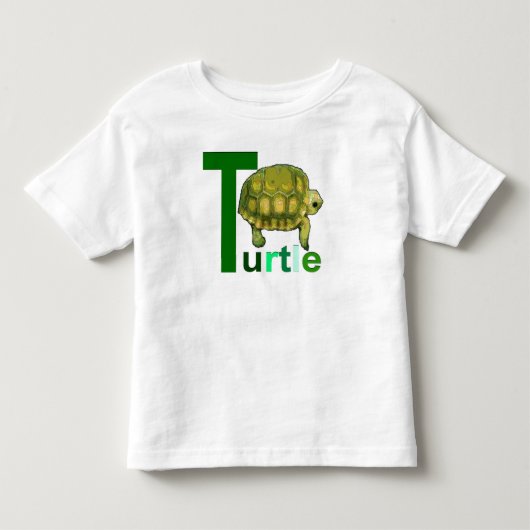 アルファベットの生き物シャツ トドラーTシャツ (正面)