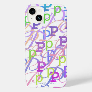 アルファベットの紙吹雪 iPhoneケース「P」 iPhone 14 Plusケース