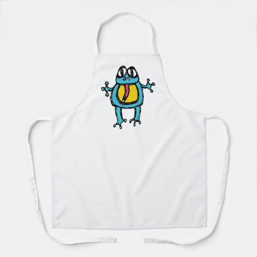 アルファベットの絵本 - カエル エプロン (正面)