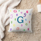 アルファベットの装飾的な手紙の枕G クッション (ブランケット)