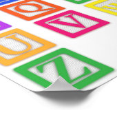 アルファベットの赤ちゃん用ブロックポスター ポスター (角)