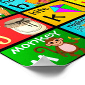 アルファベットの1ページのポスター ポスター (角)