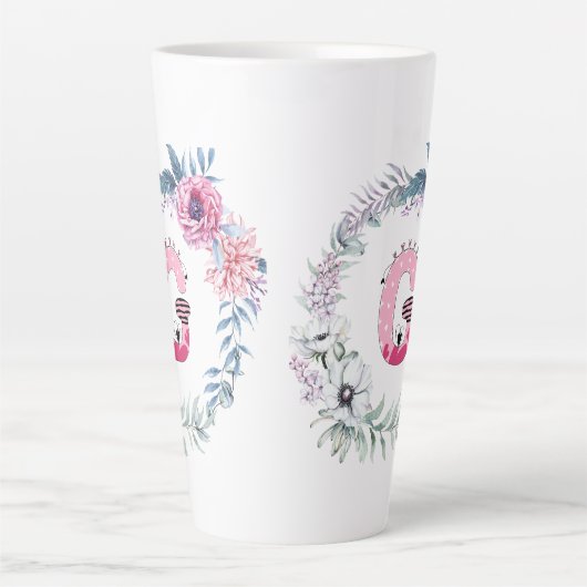 アルファベットの「G」 カフェラテマグ (正面)