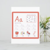 アルファベットの「A」の綴りを学ぶ 教師 ホームスクーリング (スタンド正面)