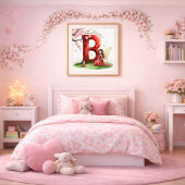 アルファベットのB 妖精 アート ポスター - 桜