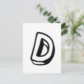 アルファベットのD ポストカード (スタンド正面)