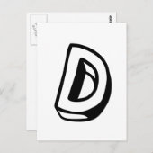アルファベットのD ポストカード (正面/裏面)