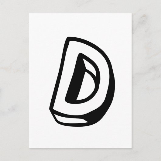 アルファベットのD ポストカード (正面)
