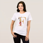 アルファベットのf トライブレンドTシャツ (正面全面)