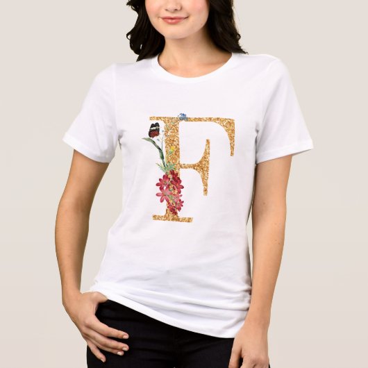 アルファベットのf トライブレンドTシャツ (正面)