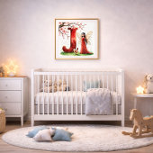 アルファベットのJ  ニワトリ  桜の花  妖精  ポスターアート ポスター