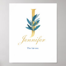 アルファベットのJ、赤ちゃんの女の子の壁飾り