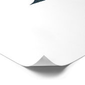 アルファベットのLのイニシャル 白い花と緑の葉 ポスター (角)