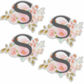 アルファベットのS シール (正面)