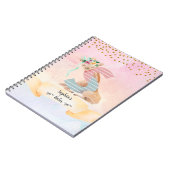 アルファベットのS 赤ちゃんのキリン 女の子 毎日 日記勉強 ノートブック (左側)