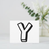 アルファベットのY ポストカード (スタンド正面)