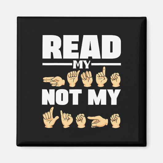 アルファベットアメリカンシンランゲージAsl先生引用文 マグネット (正面)