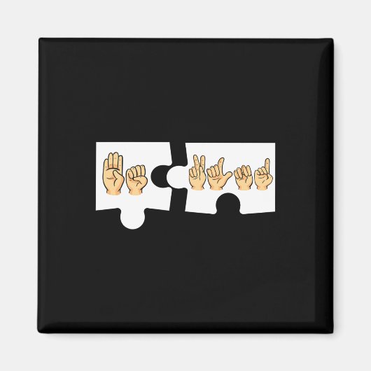 アルファベットアメリカンシン言語Asl先生ビーキン マグネット (正面)