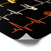 アルファベットアメリカンシン語Asl先生Heartb ポスター (角)