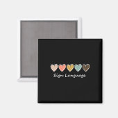 アルファベットアメリカンAsl先生歌う言語 マグネット (正面/裏面)