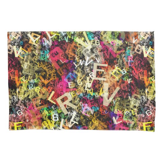 アルファベットアート1 枕カバー (正面)