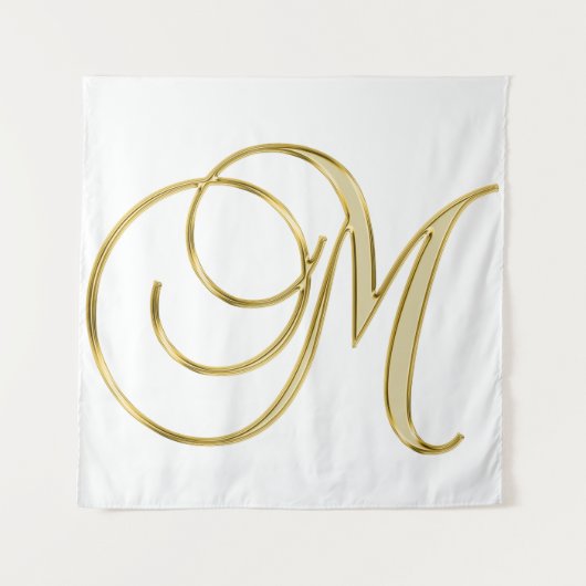 アルファベットイニシャルの背景 タペストリー (正面)