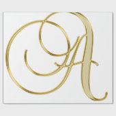 アルファベットイニシャルの背景 ラッピングペーパー (フラット)