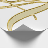 アルファベットイニシャルの背景 ラッピングペーパー (角)