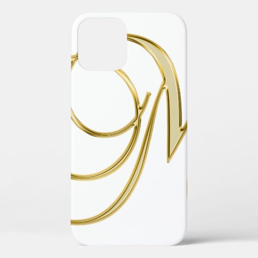 アルファベットイニシャルの背景 Case-Mate iPhoneケース (裏面)