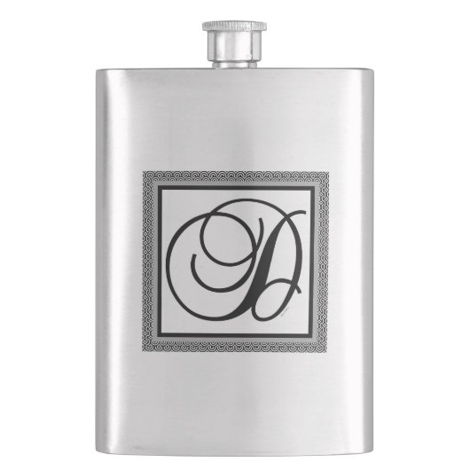 アルファベットイニシャルDモノグラム フラスク (正面)