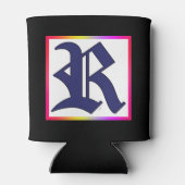 アルファベットイニシャルRモノグラム 缶クーラー (裏面)