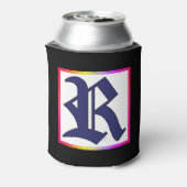 アルファベットイニシャルRモノグラム 缶クーラー (缶裏面)